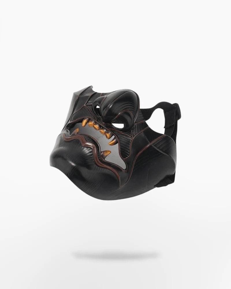 Yellow Teeth Monster Japanese Half Face Oni Mask