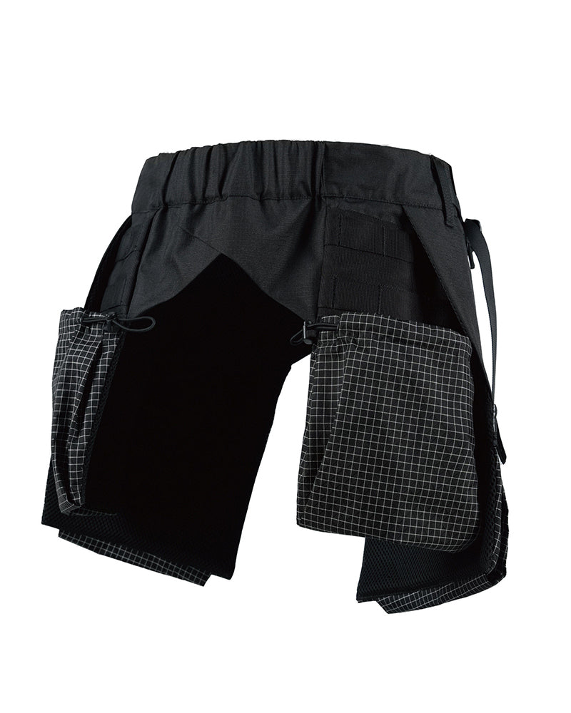 Avant-Garde Layered Six-Pocket Water-Repellent Outdoor Apron Pants