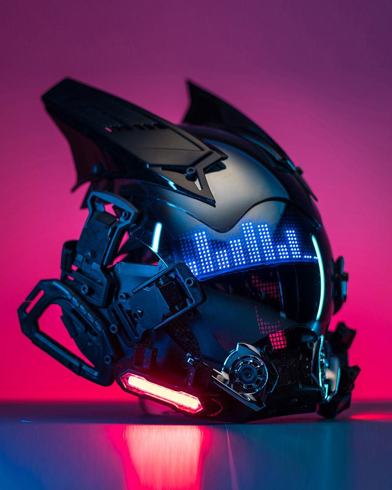 Rhythm Cyberpunk Helmet Mask ( Customizable Text And Image Available)
