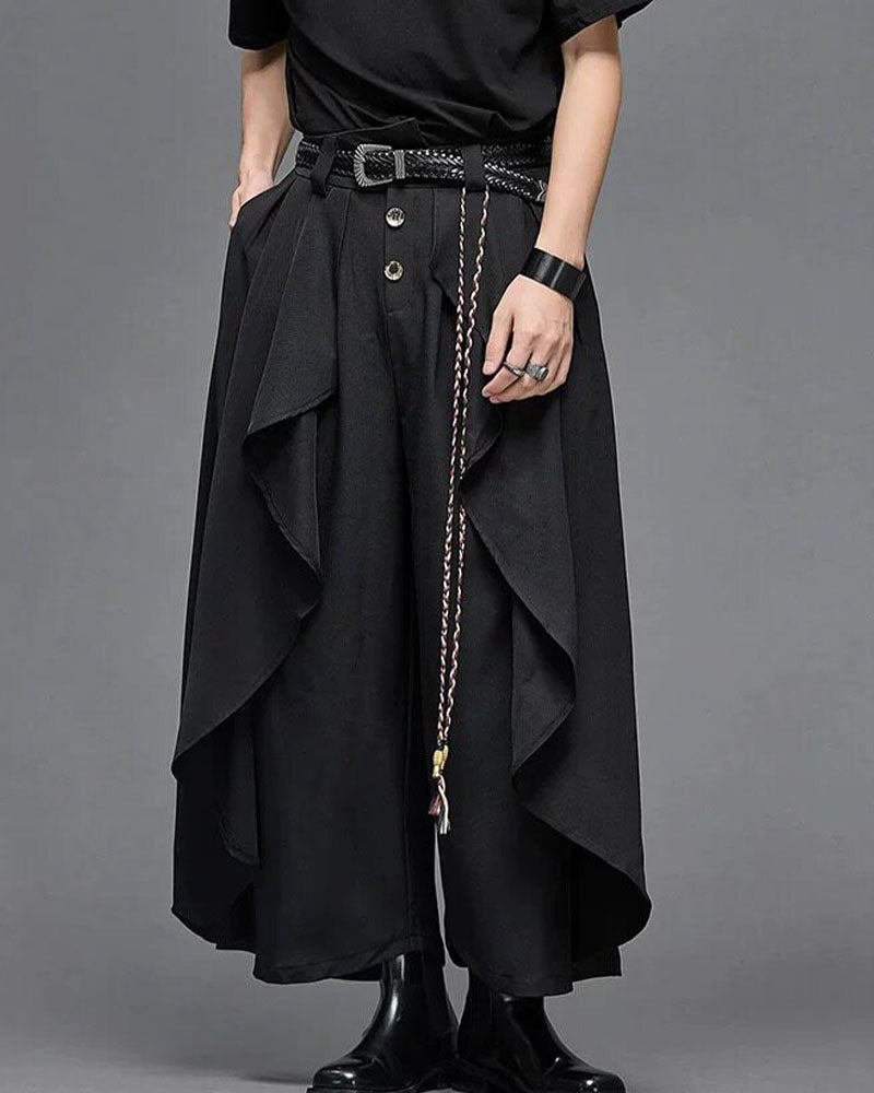 Modern Japanese Carved Alloy Genuine Leather Belt