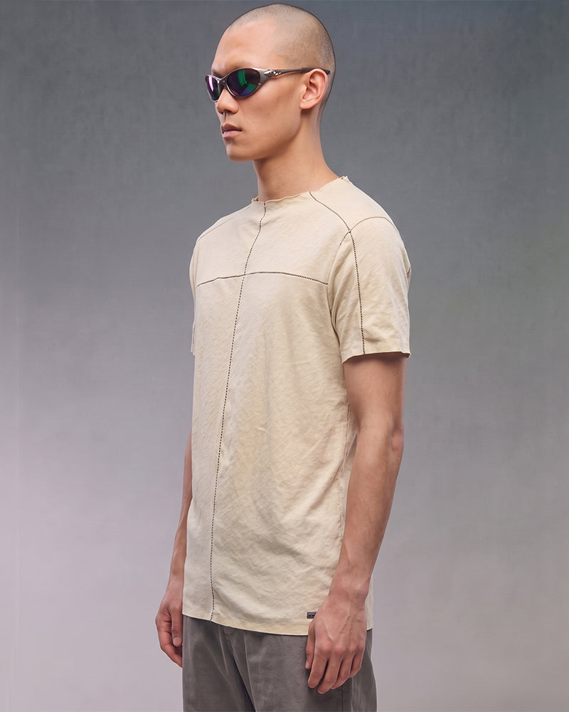 Post-Apocalyptic Paneled Raw Stitch Short Sleeve Tee