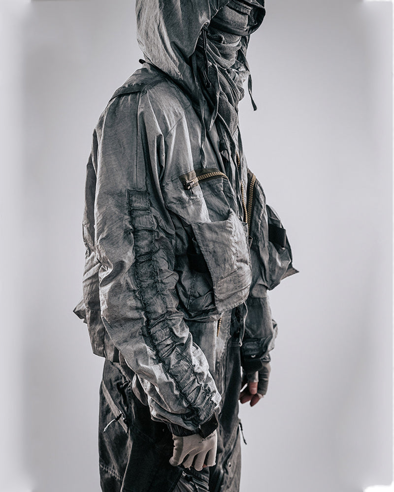 Post-Apocalyptic Hooded Techwear Jacket