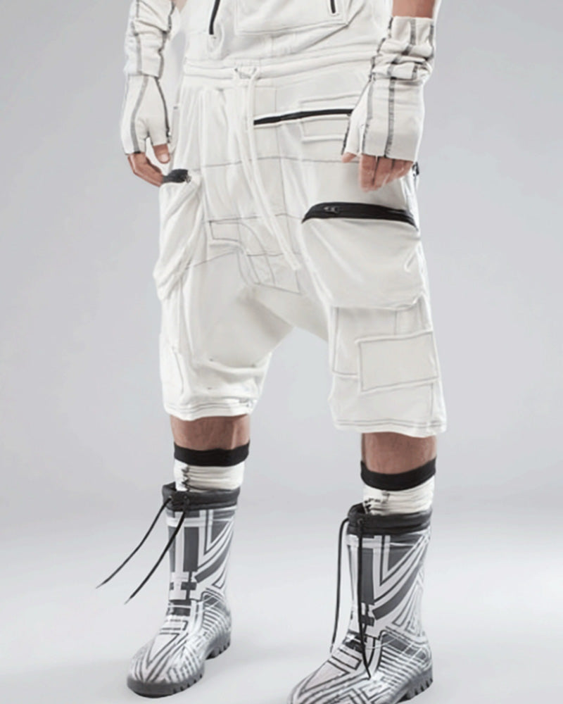 Wasteland Asymmetric Cargo Sweat Shorts
