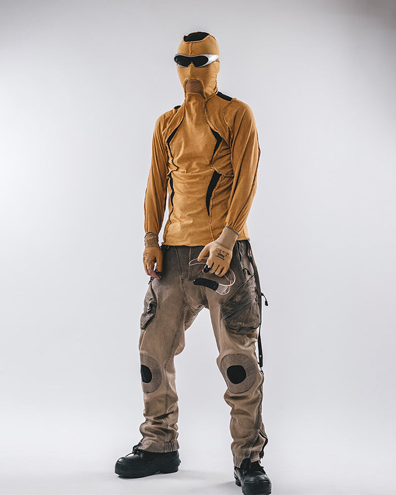 Post-Apocalyptic Desert Nomad High-Neck Long-Sleeve Tee