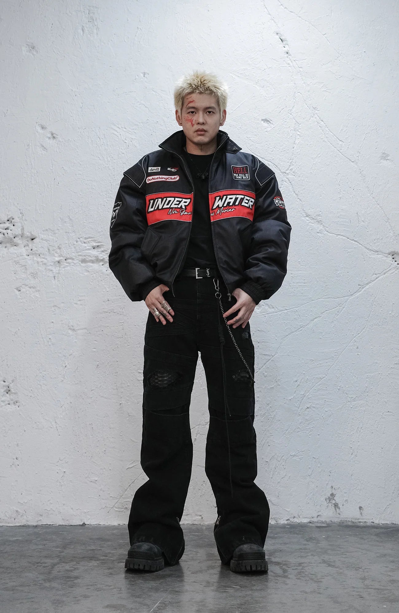 Serpent Skin Distressed Jeans