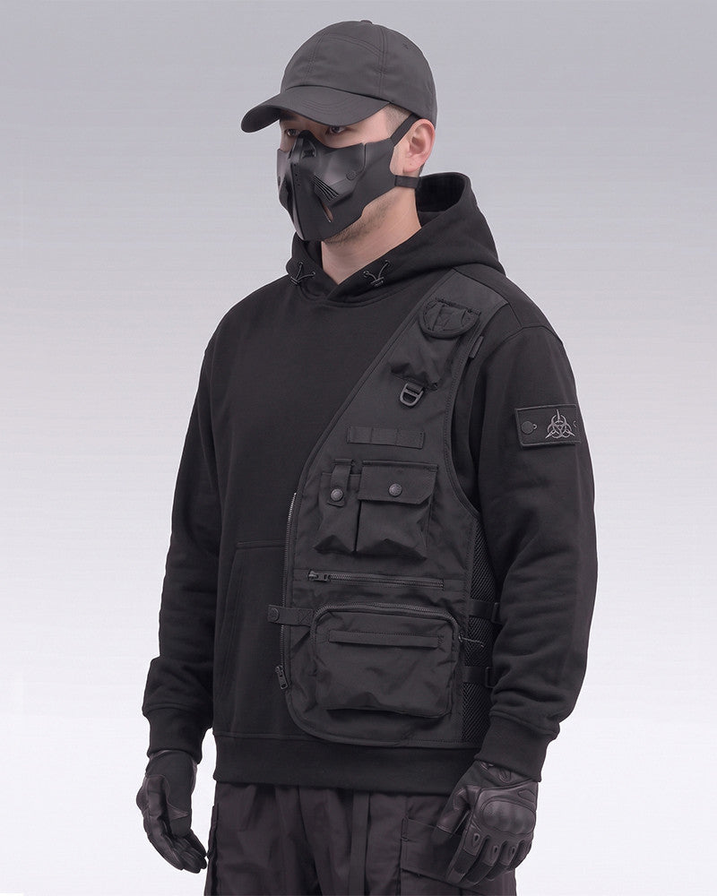 Techwear Fake Two Vest Tactical Hoodie
