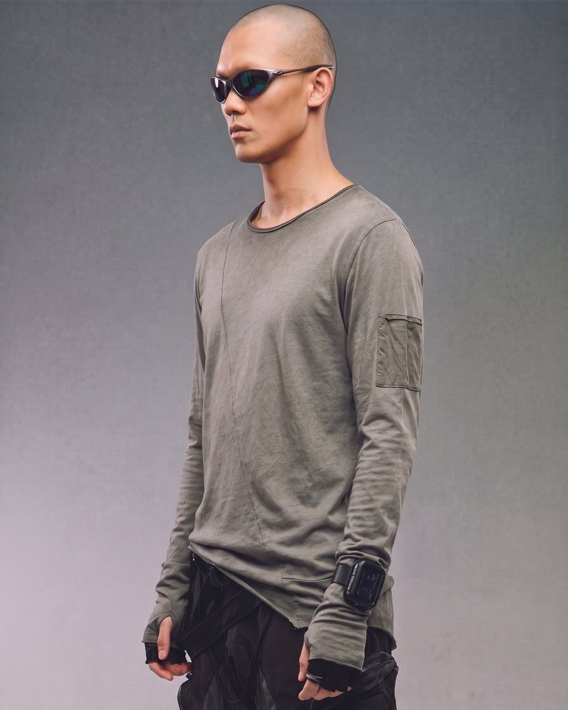 Wasteland Distressed Cotton Long‑Sleeve T‑Shirt