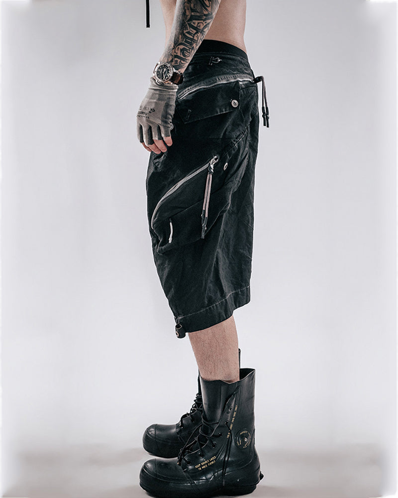 Post-Apocalyptic Wasteland Distressed Cargo Shorts