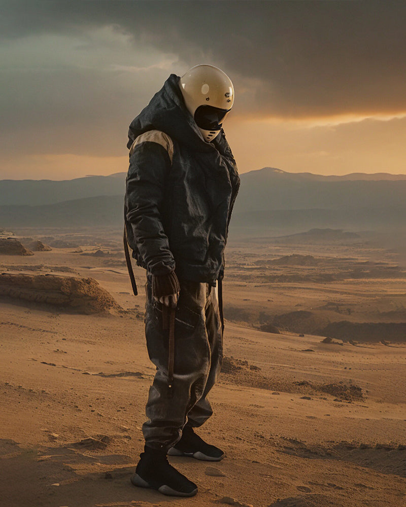 Post-Apocalyptic Oversized Hooded Tactical Jacket