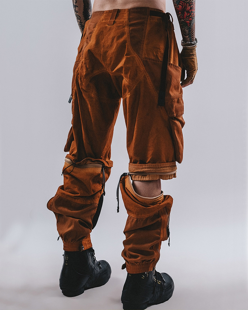 Wasteland 3D Pocket Distressed Convertible Cargo Pants
