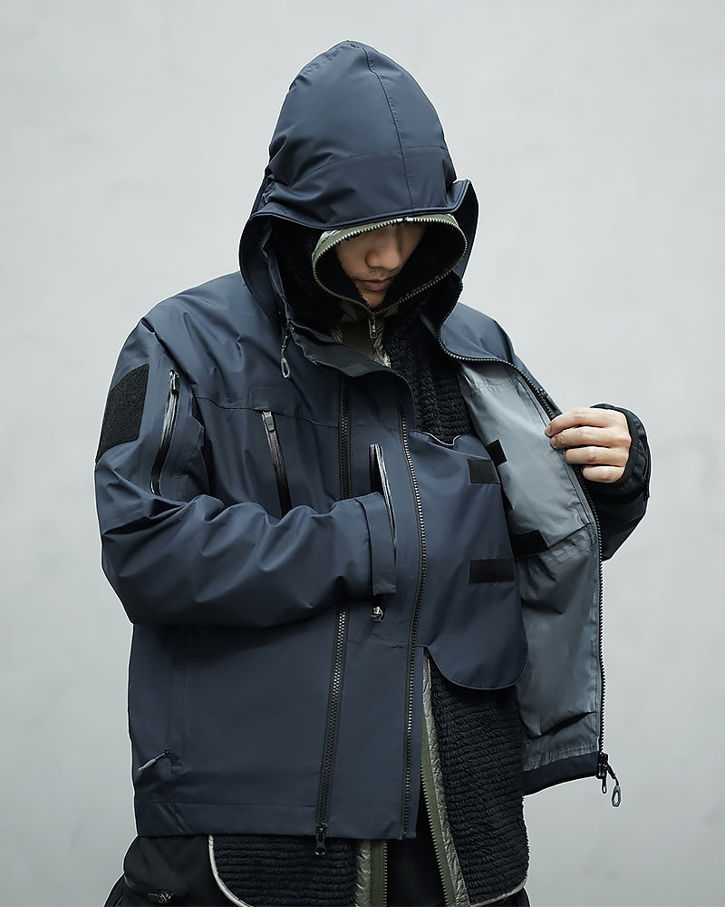 Detachable Placket Windproof Outdoor Jacket