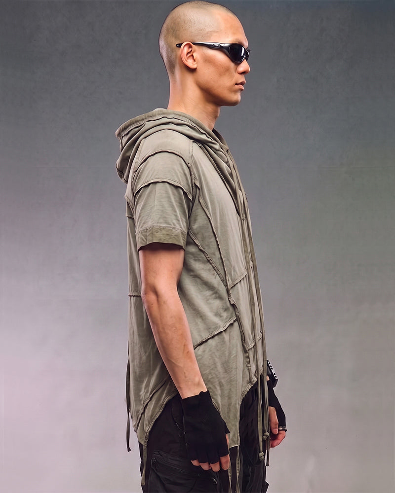 Post‑Apocalyptic Hooded Short‑Sleeve T‑Shirt