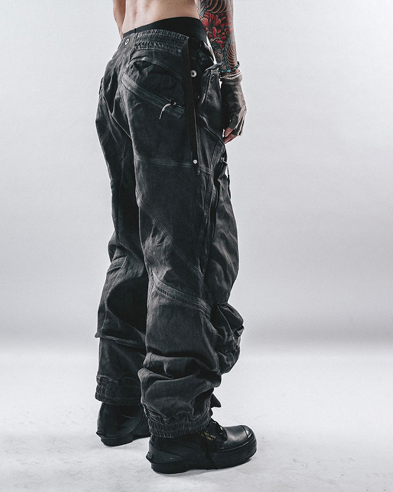 Washed 3D-Panel Cuffed Wasteland Cargo Pants