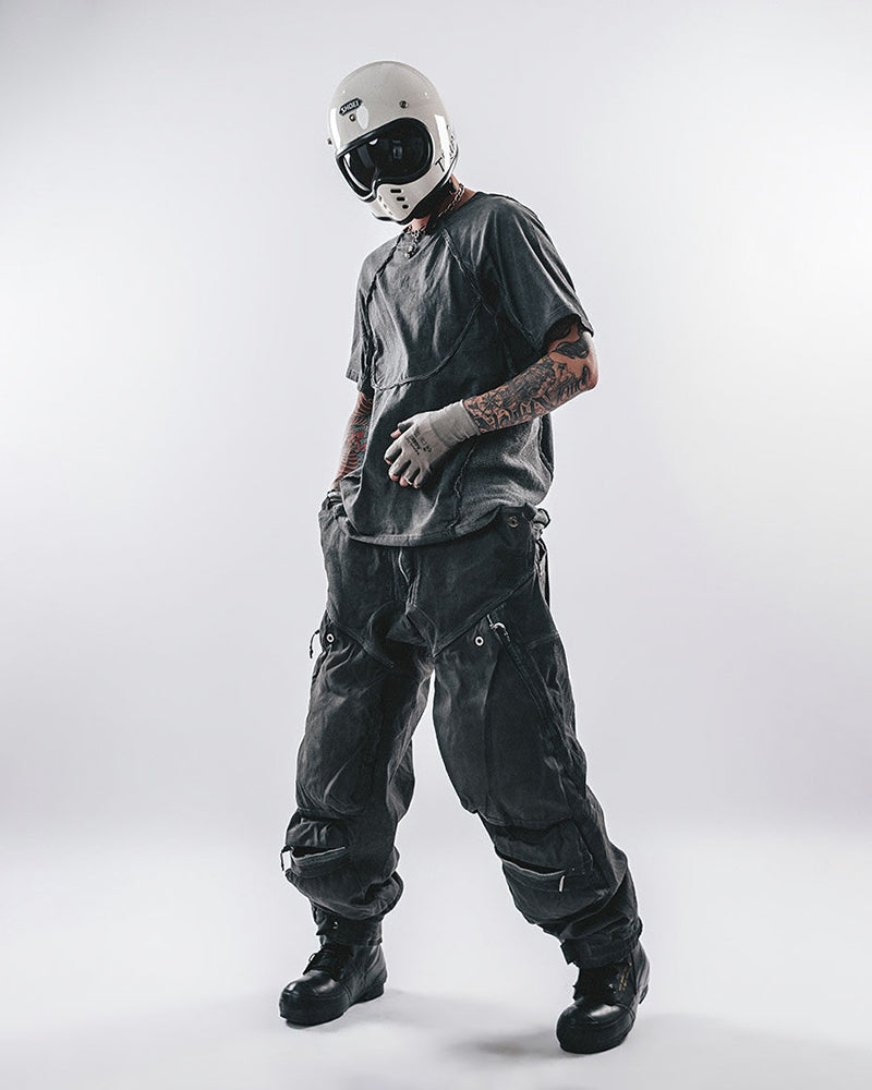 Post-Apocalyptic Acid-Wash Deconstructed T-Shirt