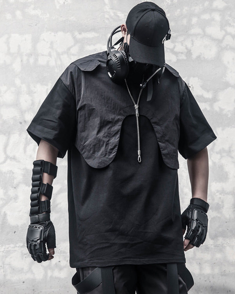 Tactical Cape Overlay Techwear T-Shirt