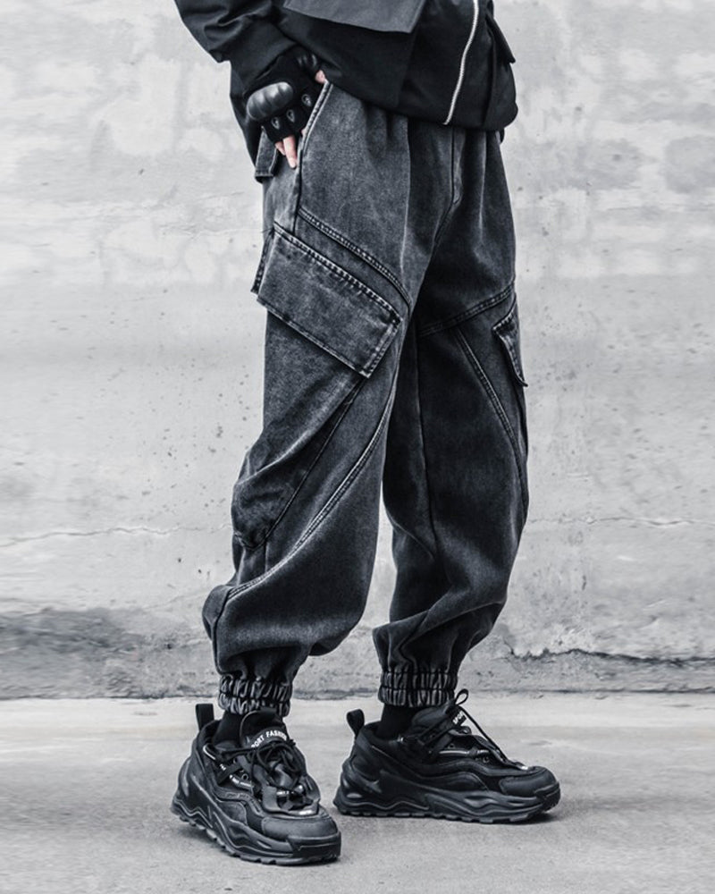 Streetwear Loose Black Denim Jeans