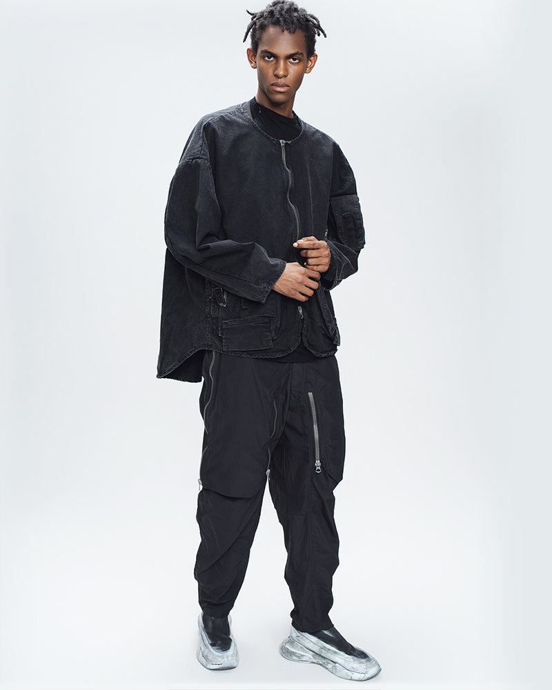 Waist-cinching Multi-Pocket Utility Jacket