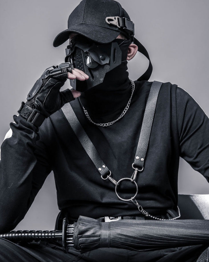 Techwear Chain Harness Shoulder Strap Accessory