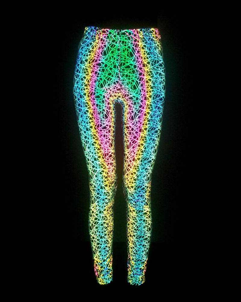 Reflective Rave Clothing Colorful Leggings