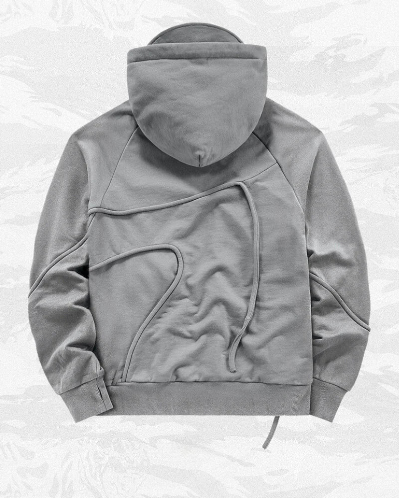 Functional Irregular Pocket Mask Tactical Hoodie