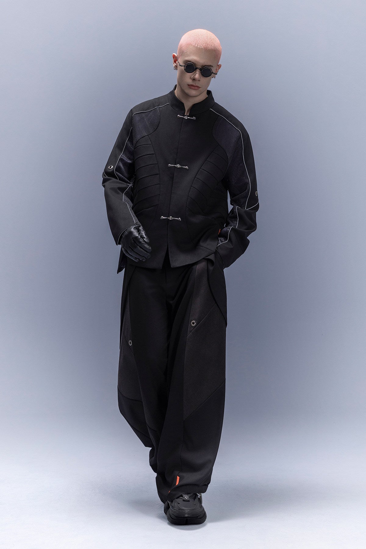 Cyberpunk Samurai Reflective Tang Suit Jacket