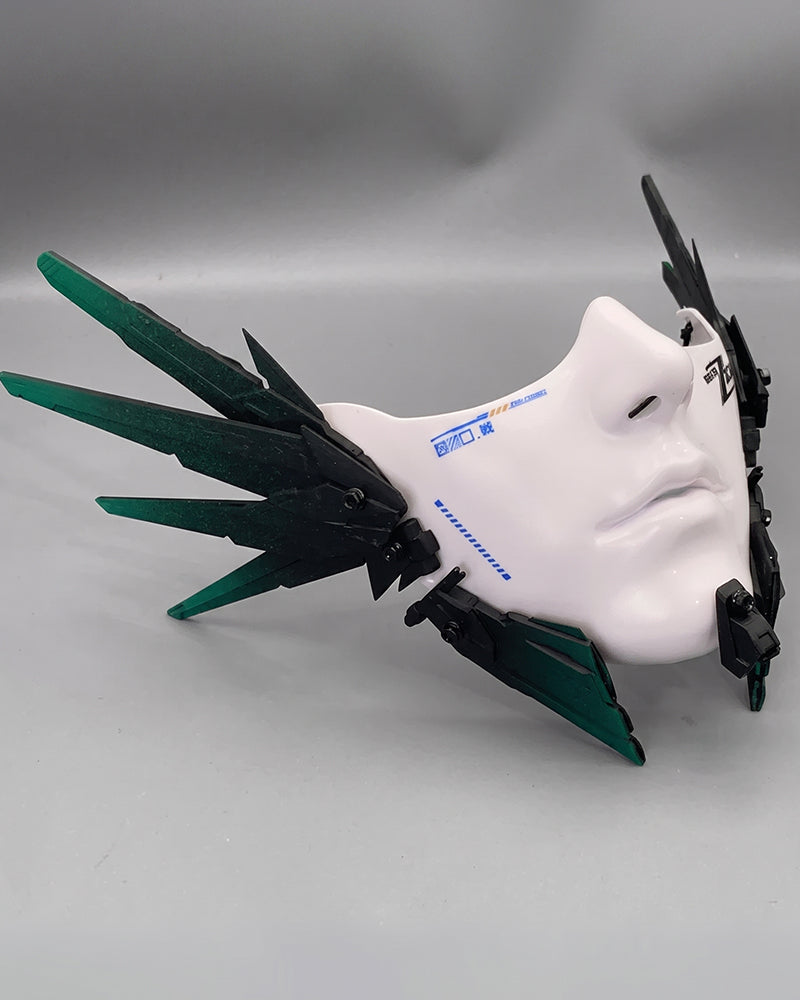Cyberpunk Mecha Tech Half-Face Mask