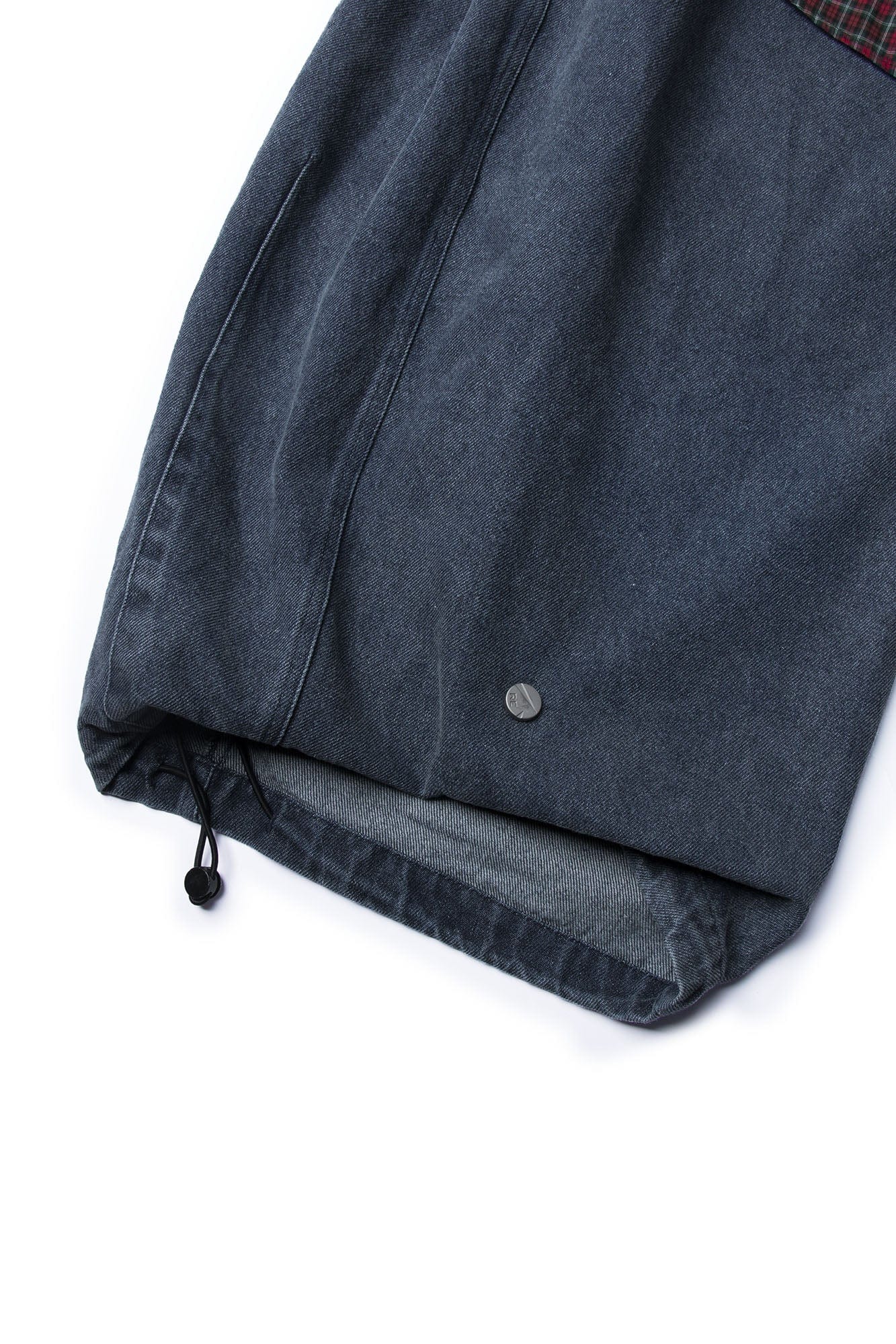 Detachable Drape Drawstring Baggy Jeans Blue