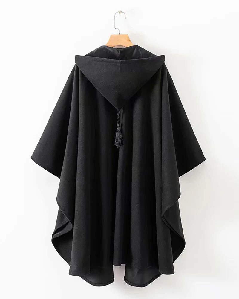 Techwear Long Cape Hooded Coat