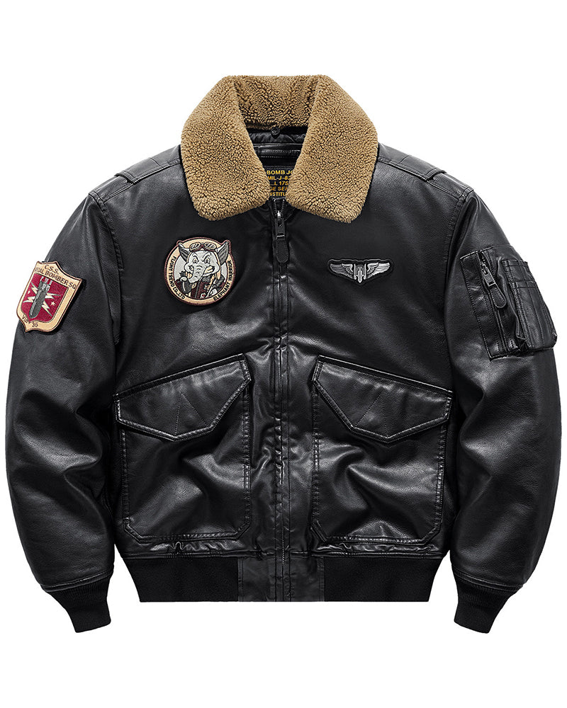 Techwear PU Bomber Jacket