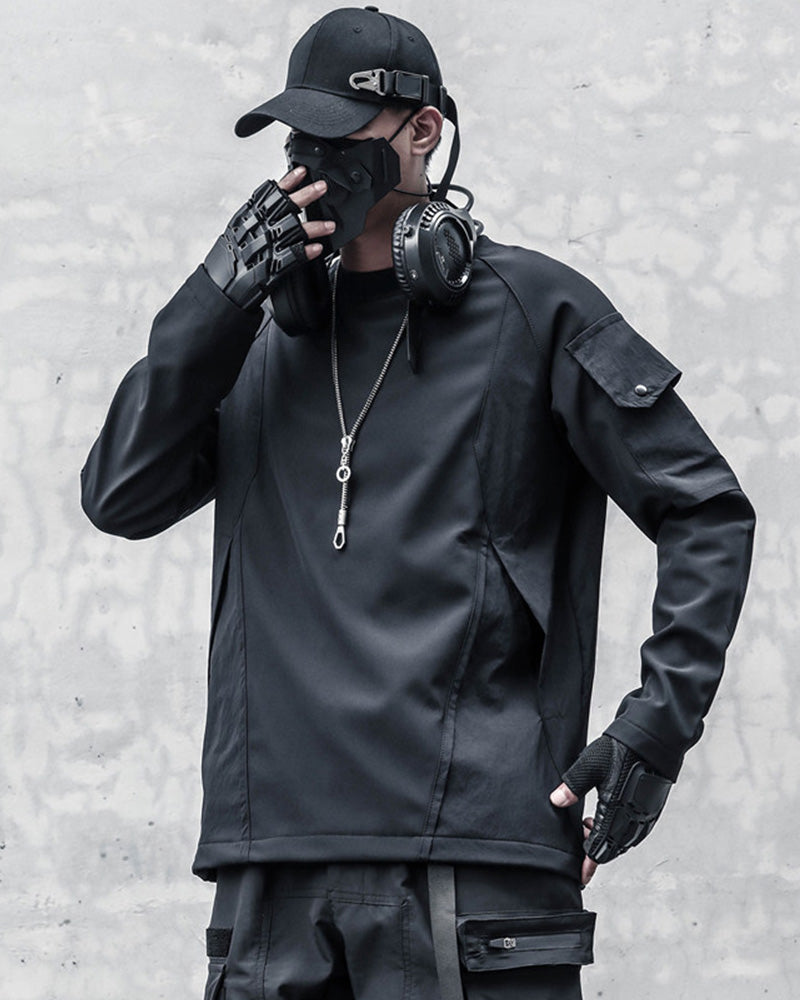 Japanese Techwear Tactical Pullover Sweatshirt