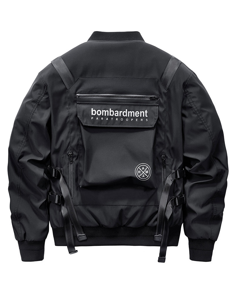 Futuristic Backpack Functional Bomber Jacket