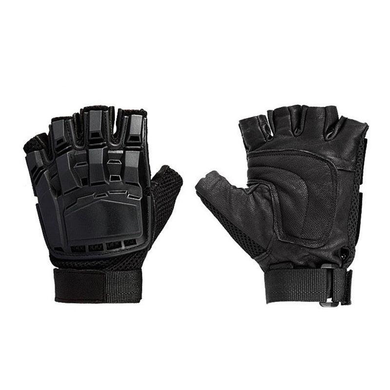 Cyberpunk Fingerless Heavy-Duty Gloves