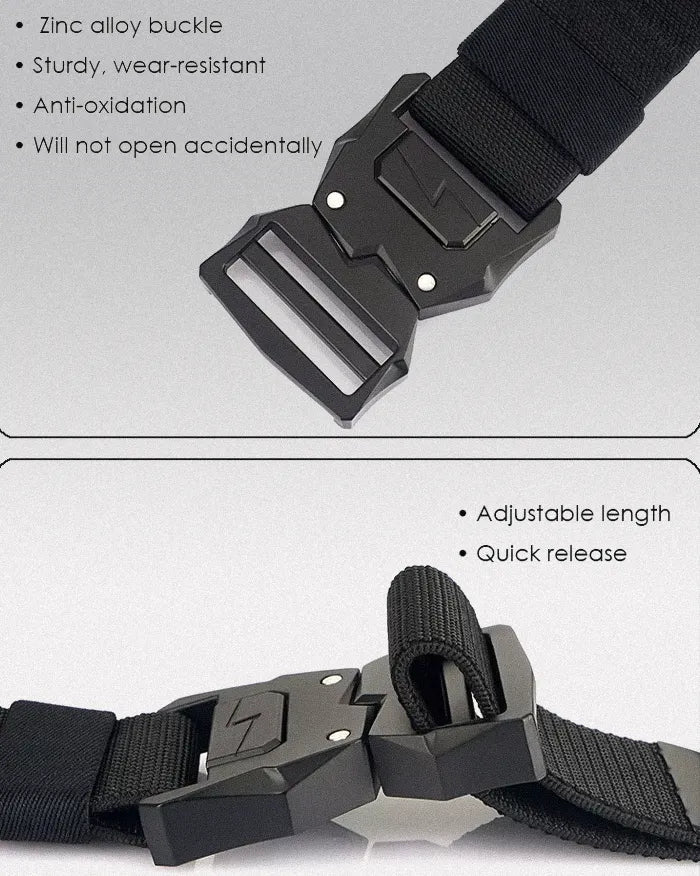 Tactical Belt For Men Elastic Stretch Quick Release Buckle