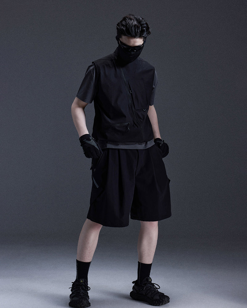 Asymmetric-Zip Techwear Tactical Vest