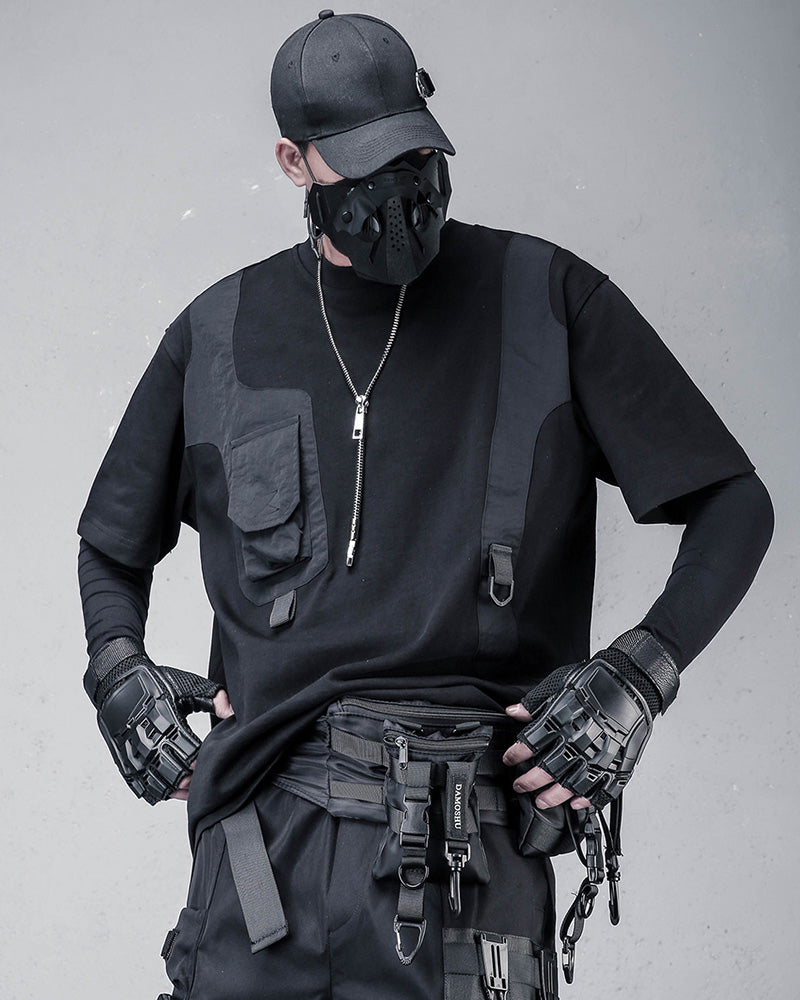 Tactical Patchwork 3D-Pocket Techwear T-Shirt