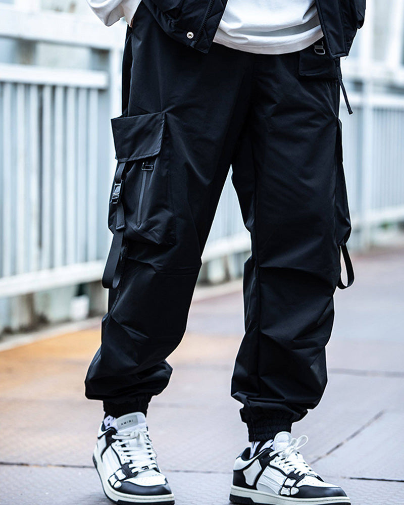 Functional Pocket Ribbon Cargo Pants