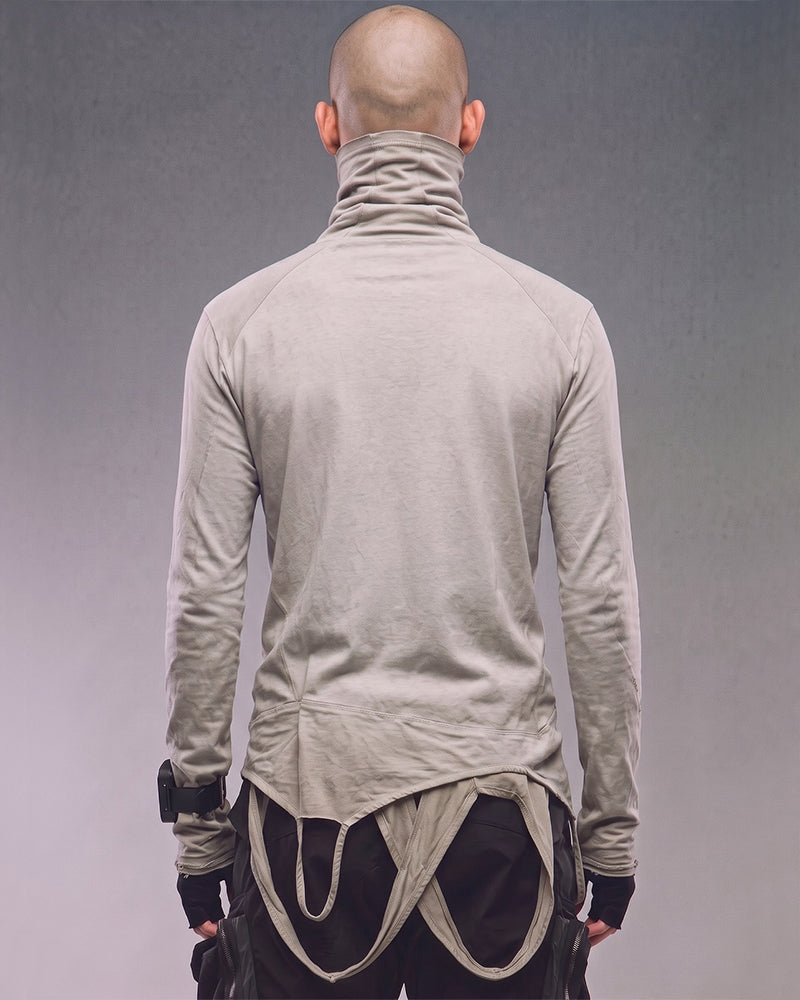 Post-Apocalyptic Face-Covering Deconstructed Long-Sleeve T-Shirt