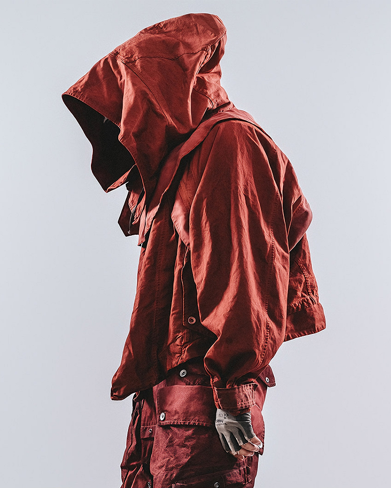 Post-Apocalyptic Patchwork Dirty Wash Jacket