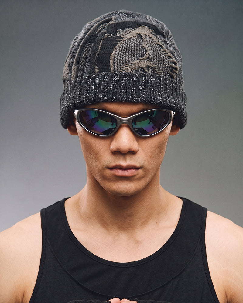 Wasteland Patchwork Jacquard Knitted Hat