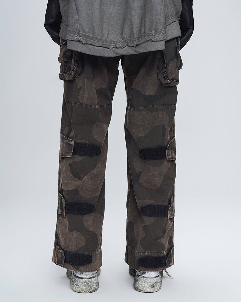 Tactical Camo Multi-Zip Cargo Pants