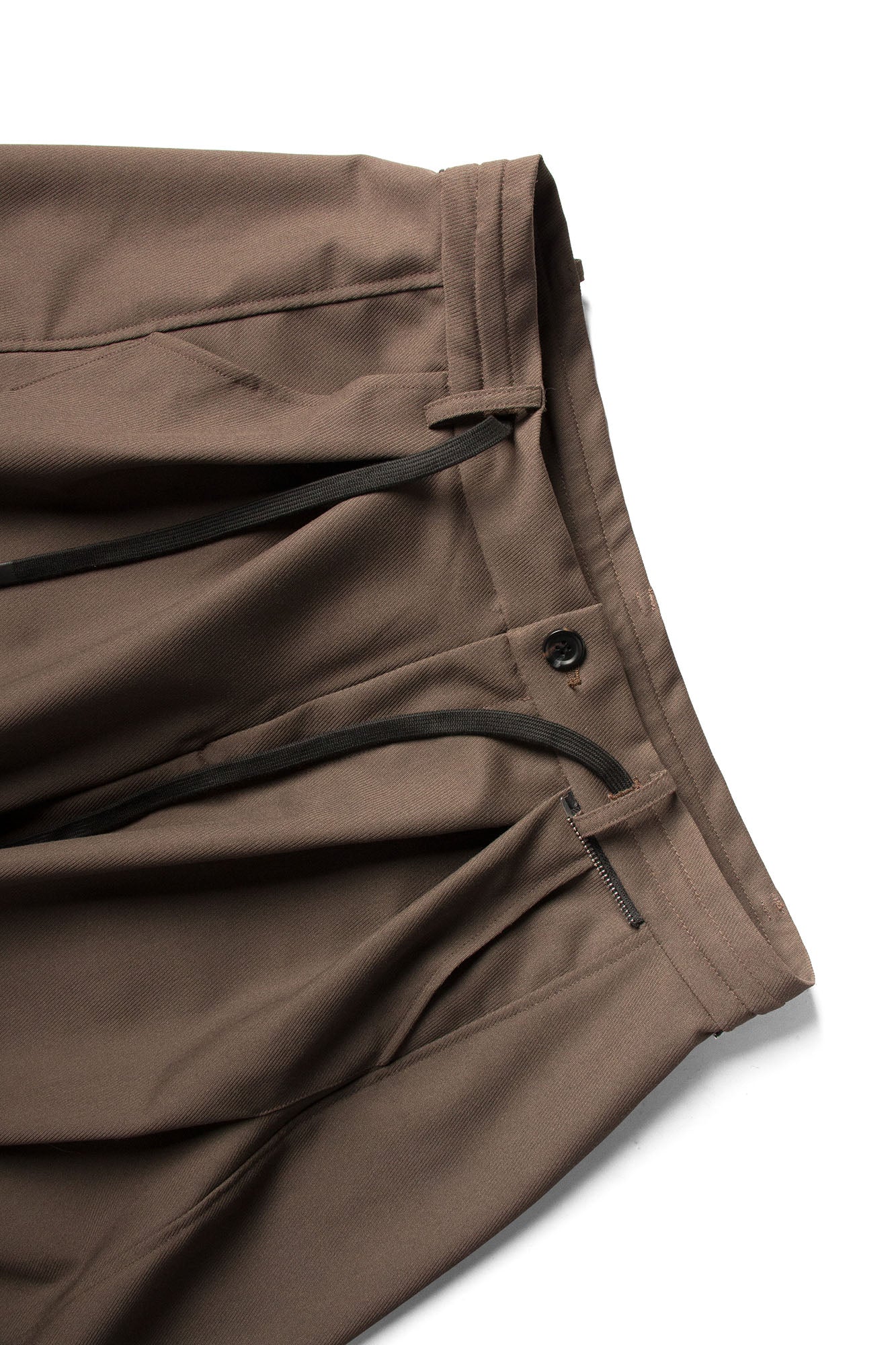 Faux Layered Oversized Pants Brown