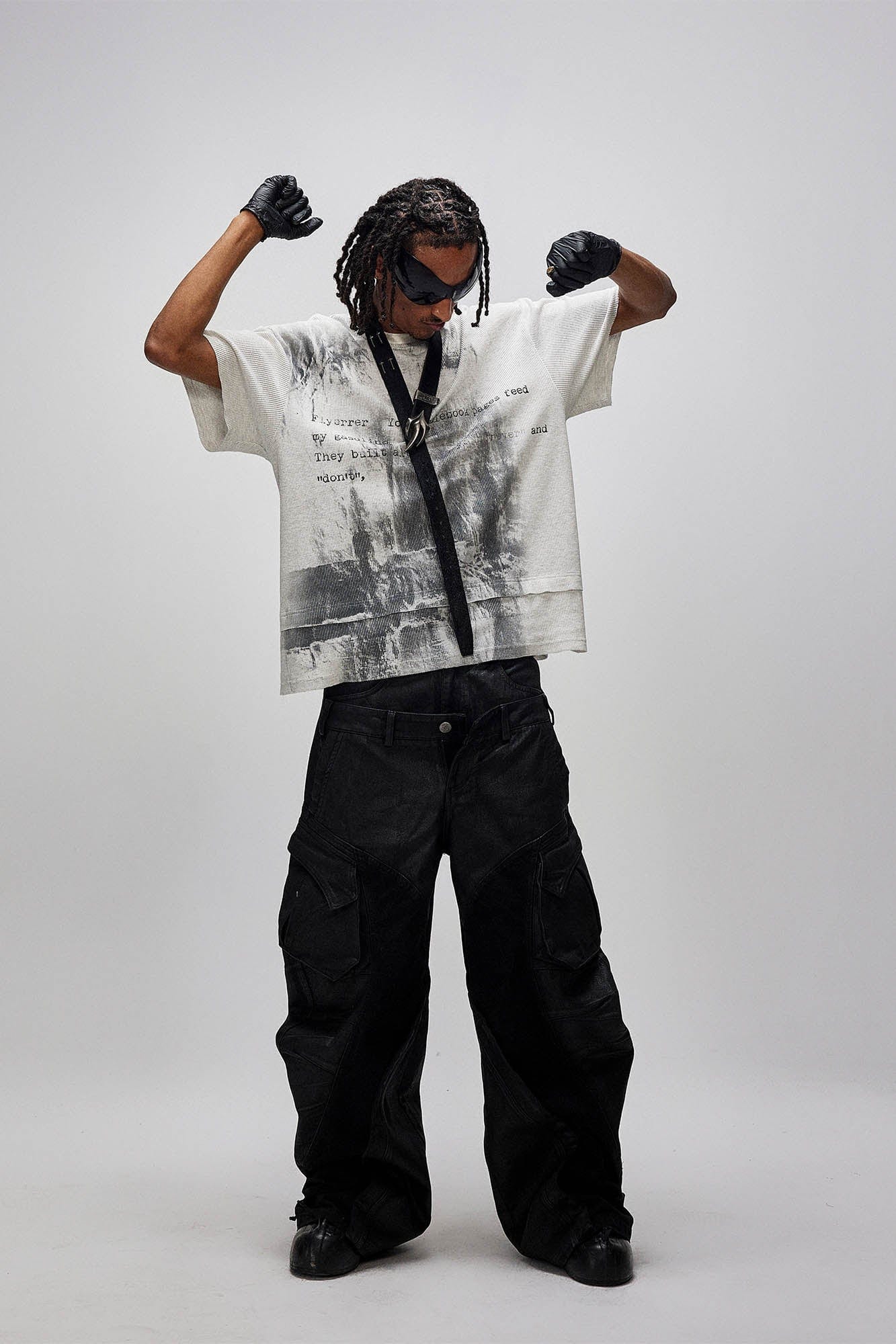 Dual-Waist Waxed Arc-Spliced Cargo Pants