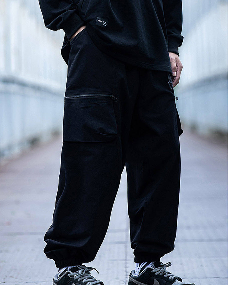 Streetwear Multi-Pocket Strap Techwear Cargo Pants