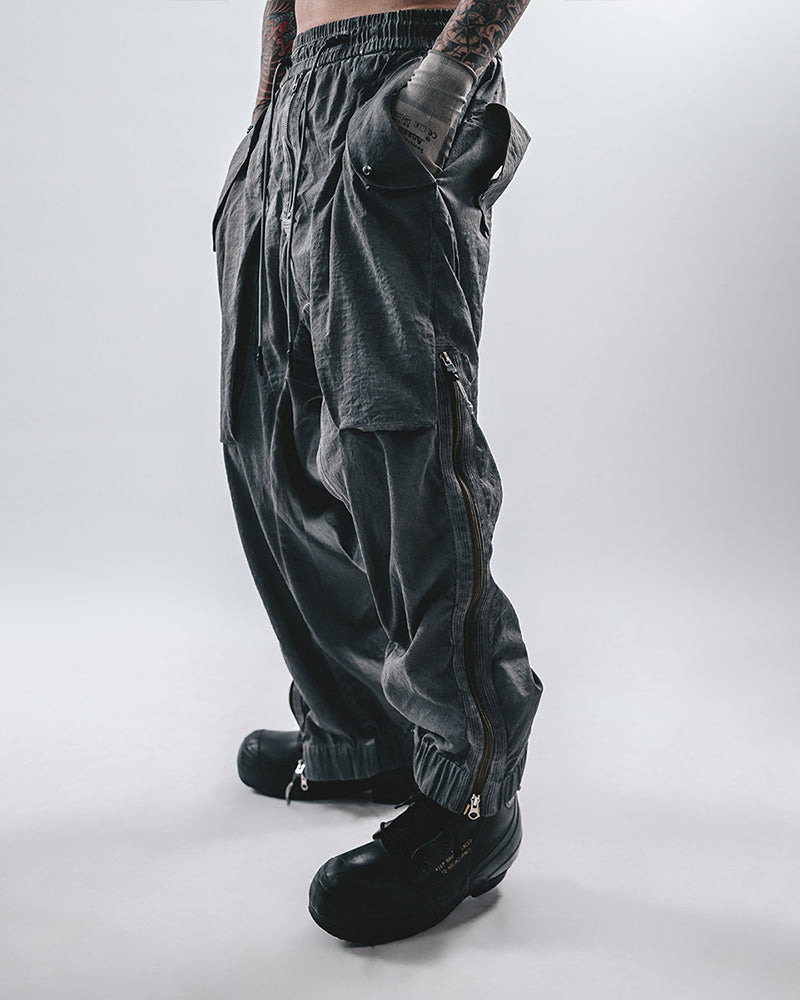 Void-Drifter Extreme Wide-Leg Parachute Pants
