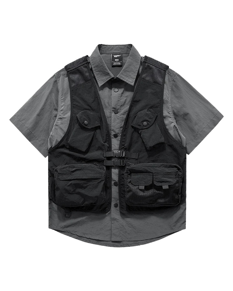 TEC-004｜Cyberpunk Tactical Techwear Set Top / Bottom