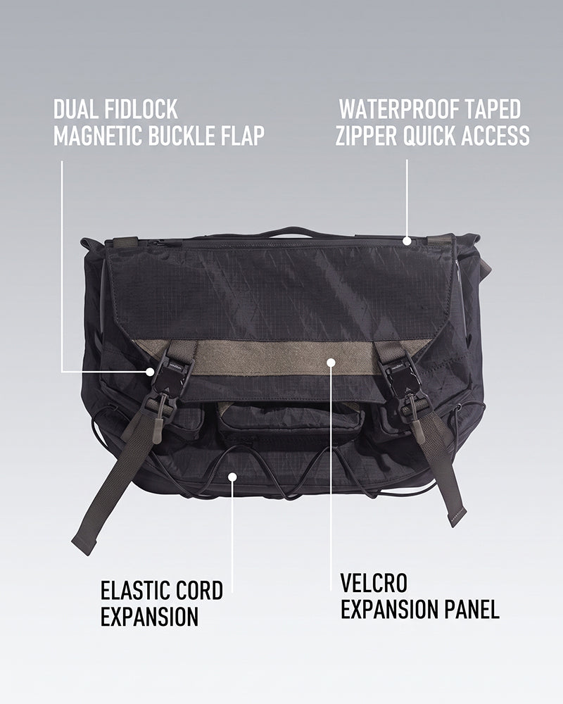 Water-Resistant Tactical Techwear Messenger Bag