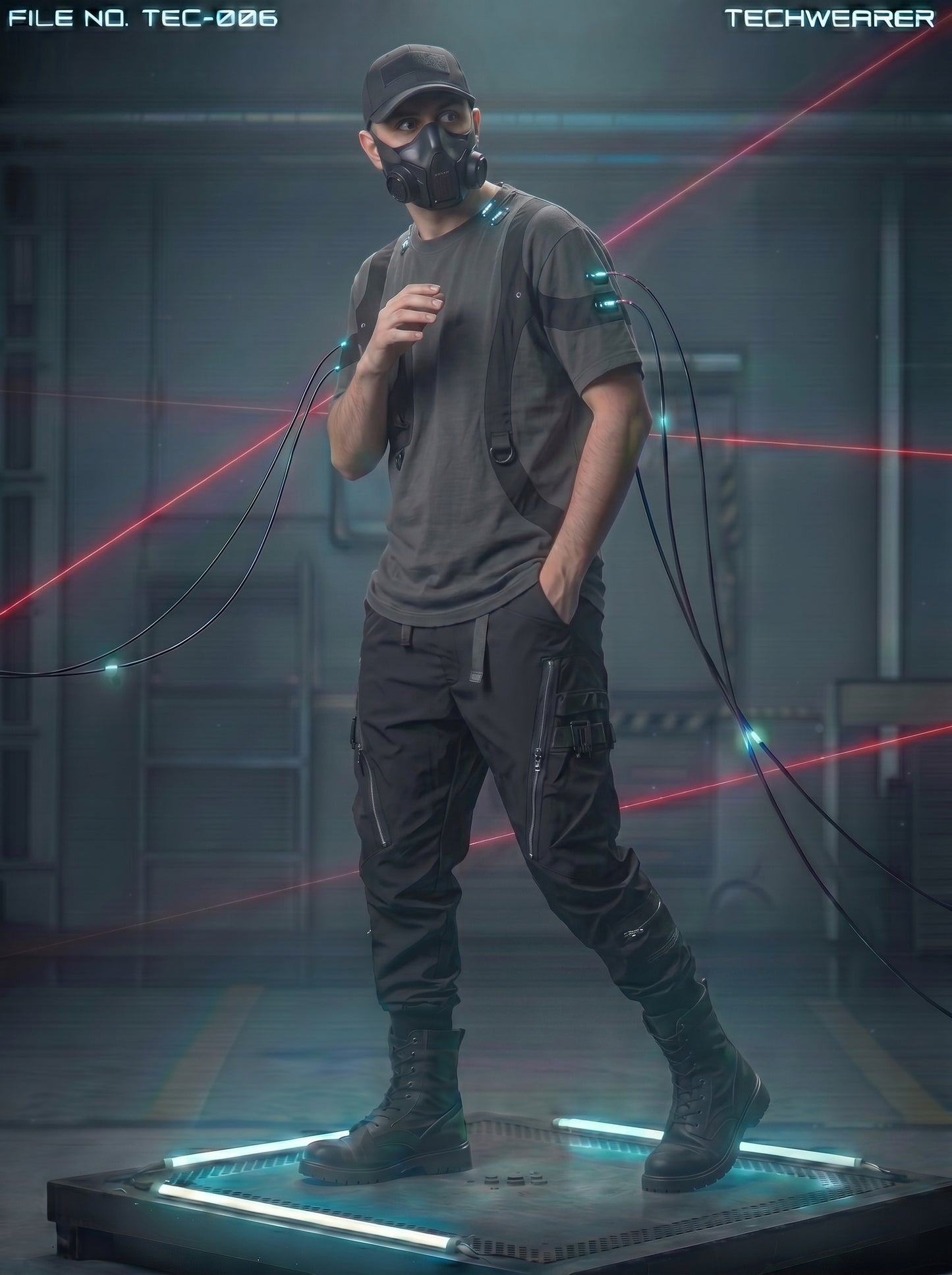 TEC-005｜Cyberpunk Tactical Techwear Set Top / Bottom