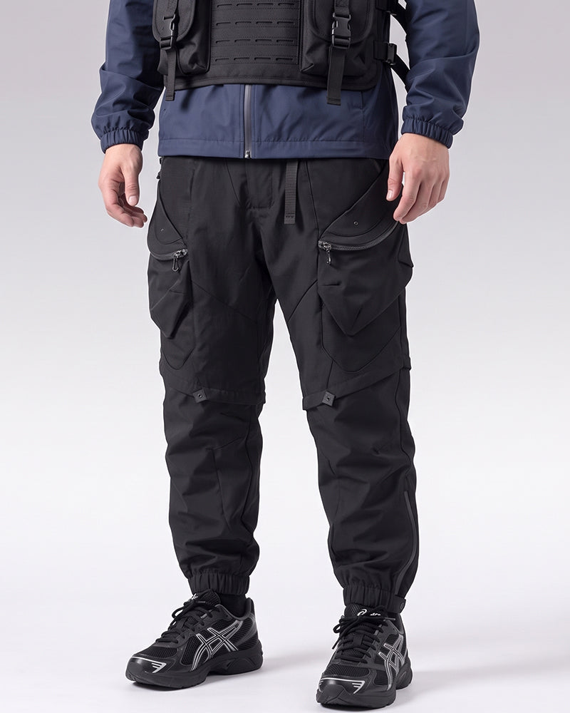 Functional Deconstructed Patchwork Zippered Cargo Pants