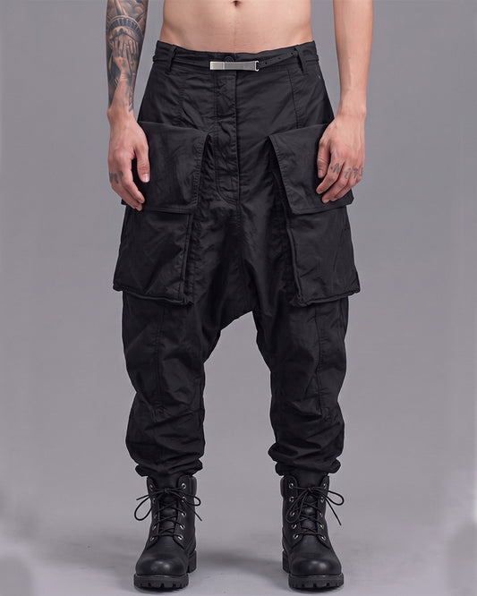 Wasteland Waxed Drop-Crotch Harem Pants