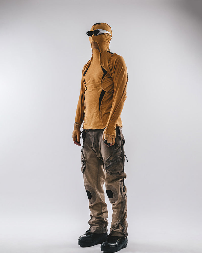 Post-Apocalyptic Desert Nomad High-Neck Long-Sleeve Tee